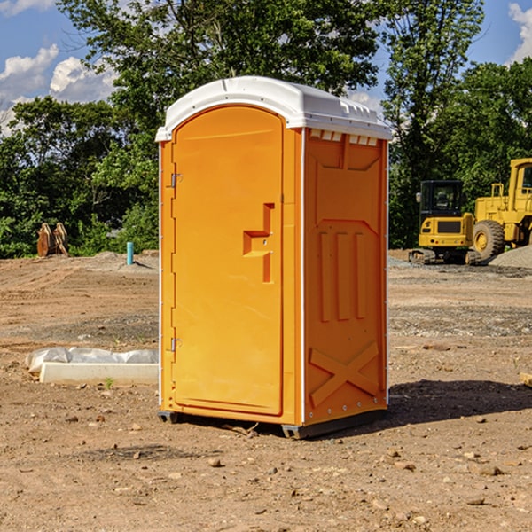 can i customize the exterior of the porta potties with my event logo or branding in Georgiana